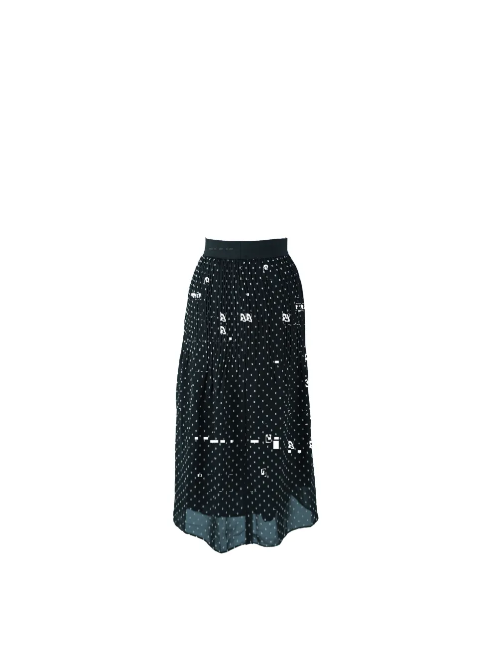 Maje pleated polka dot skirt - Nero