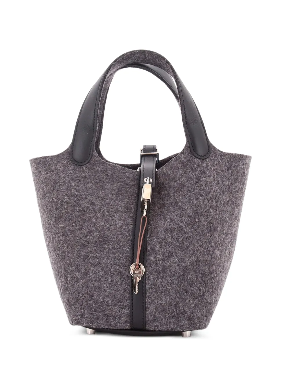 Hermès Pre-Owned Picotin Lock Bag Felt with Leather PM bucket bag - Grigio
