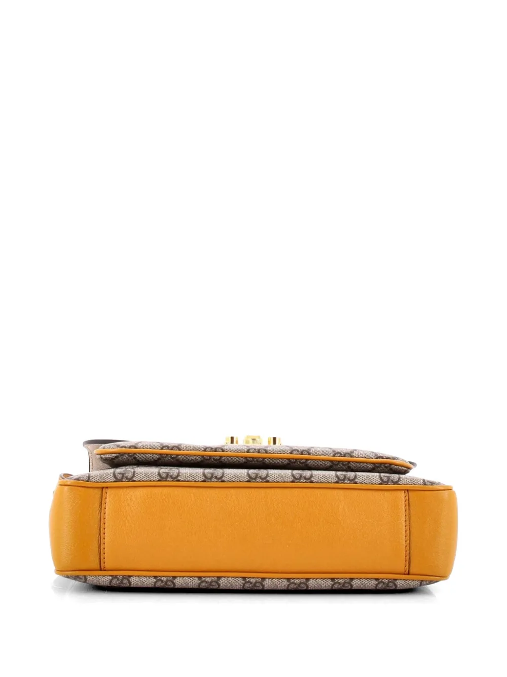 Padlock Front Pocket Flap Gg Coated Canvas And Leather Small Shoulder Bag