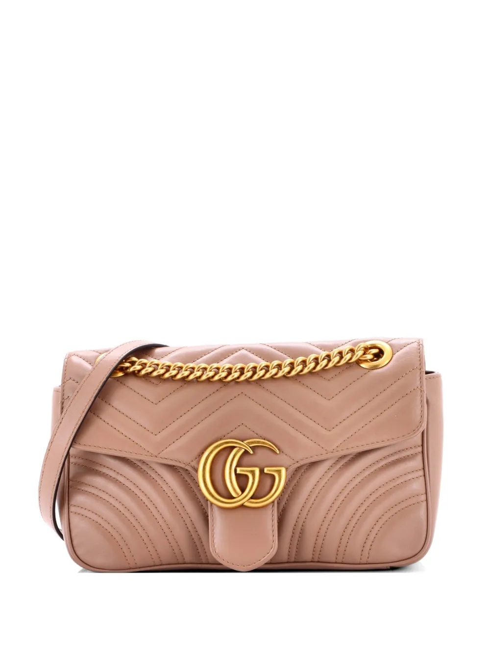 Gucci Pre-Owned GG Marmont Flap Bag Matelasse Leather Medium shoulder bag - Toni neutri