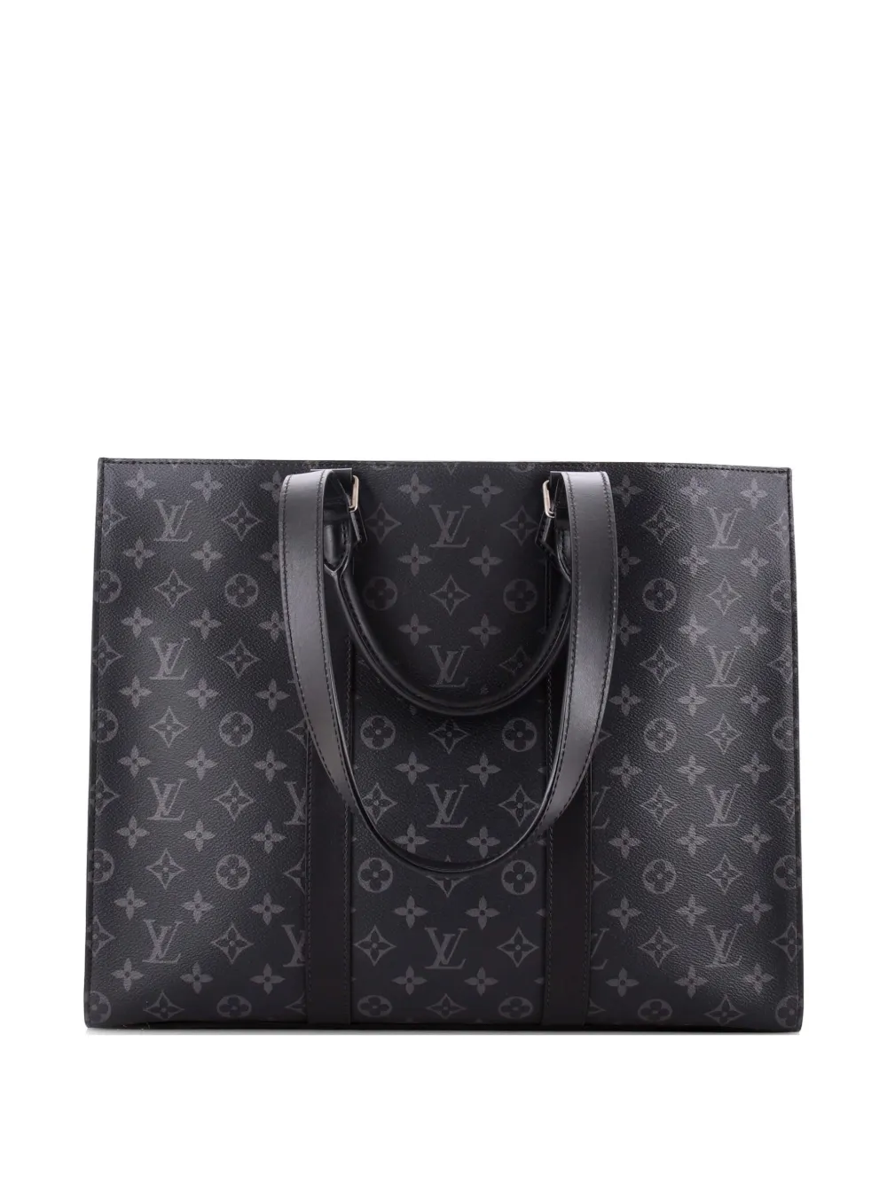 Louis Vuitton Pre-Owned Sac Plat Horizontal Bag Monogram Eclipse Canvas tote bag - Nero