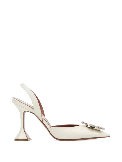 Amina Muaddi Begum satin embellished pumps