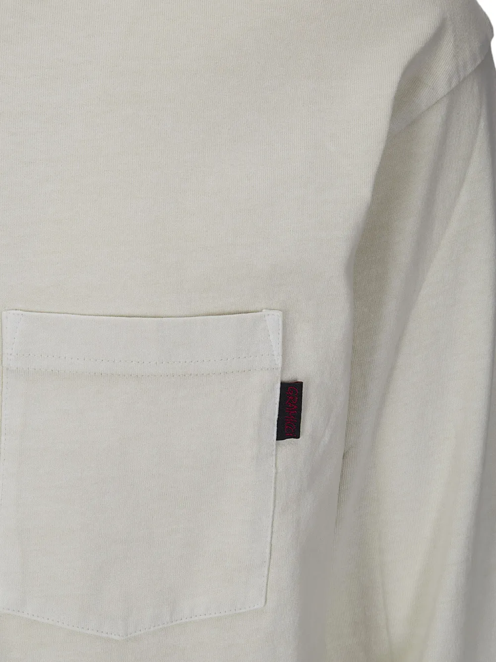 Gramicci T-shirt met lange mouwen en borstzak Beige