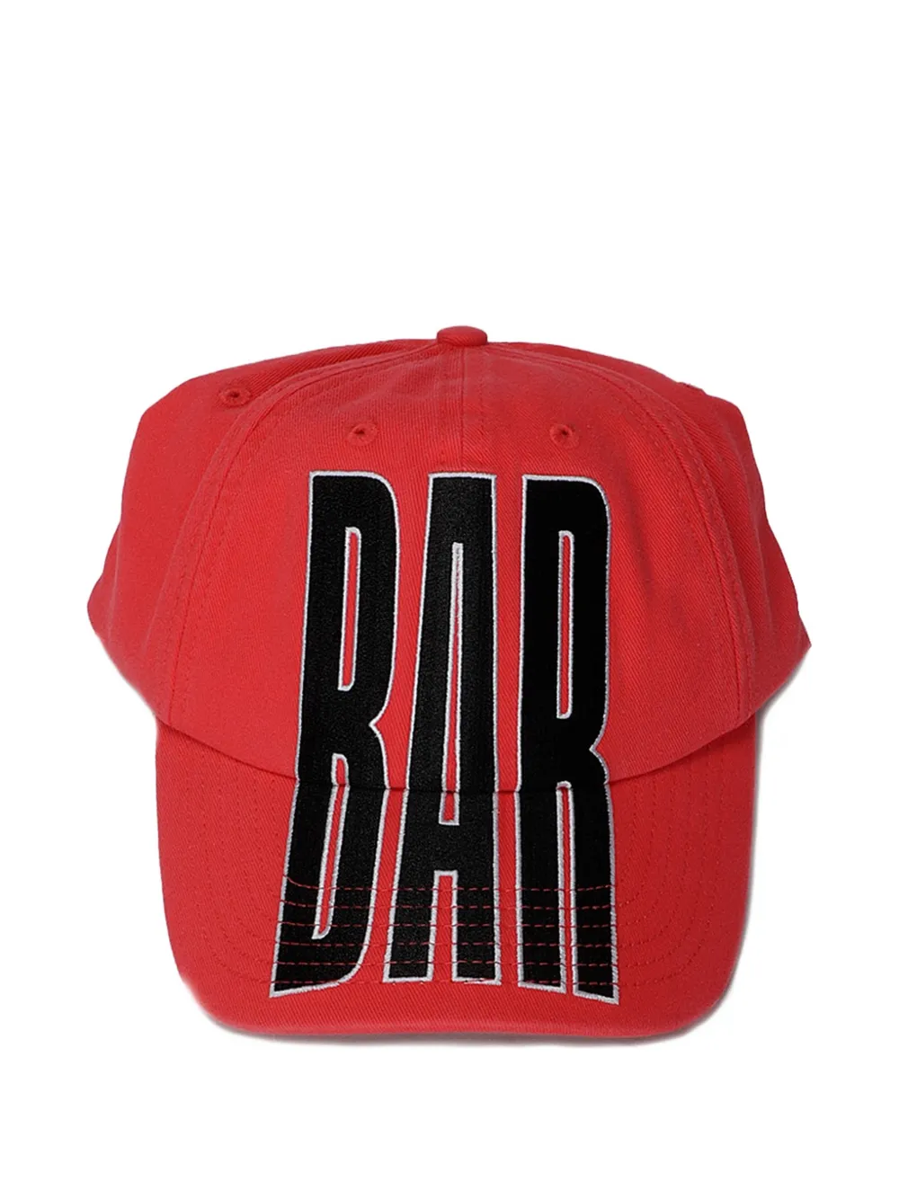 KAP Company Bar-embroidered adjustable baseball cap - Rosso