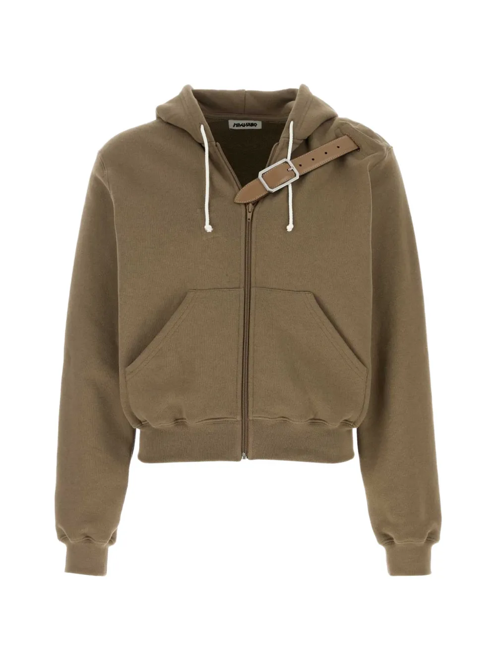 Magliano zip belt hoodie - Marrone