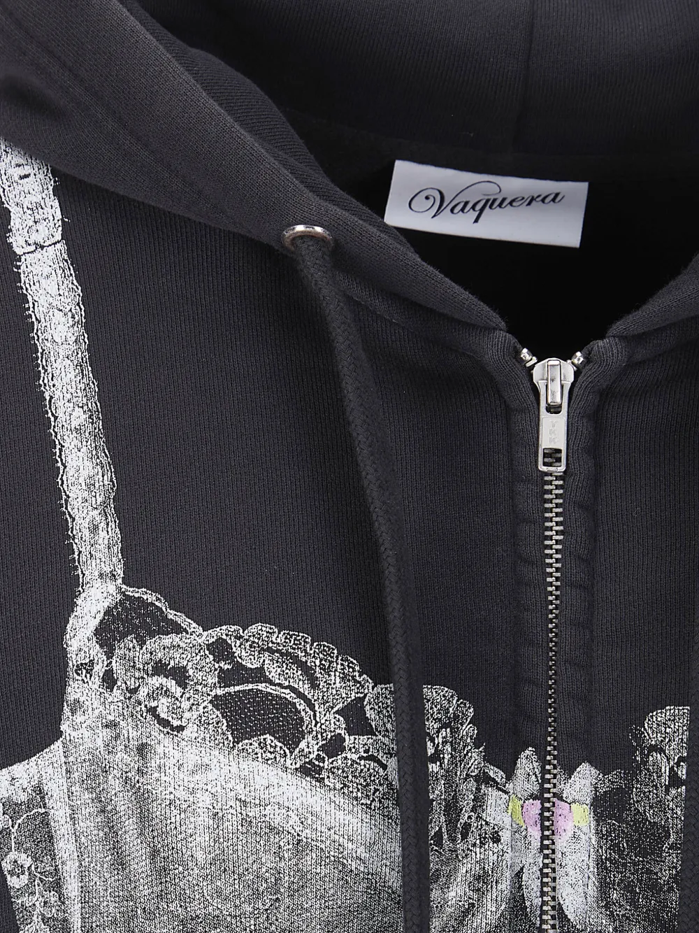 Vaquera Tromp L'oiel hoodie met rits Zwart
