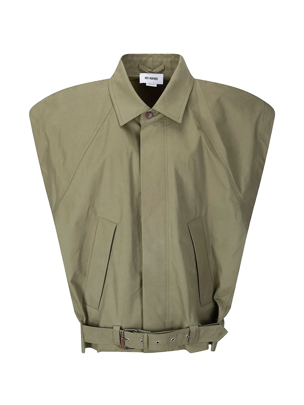 Hed Mayner Caban belt jacket - Verde