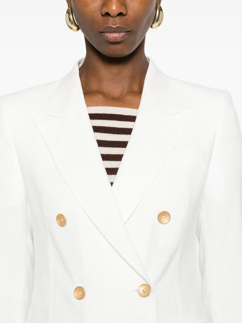 Tagliatore Blazer met V-hals Beige