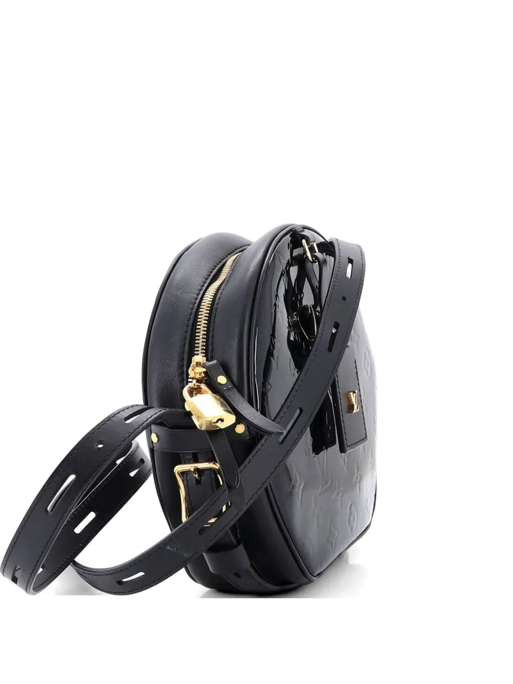 Louis Vuitton Pre-Owned Boite Chapeau Souple Vernis MM Umhängetasche mit Monogramm - Schwarz