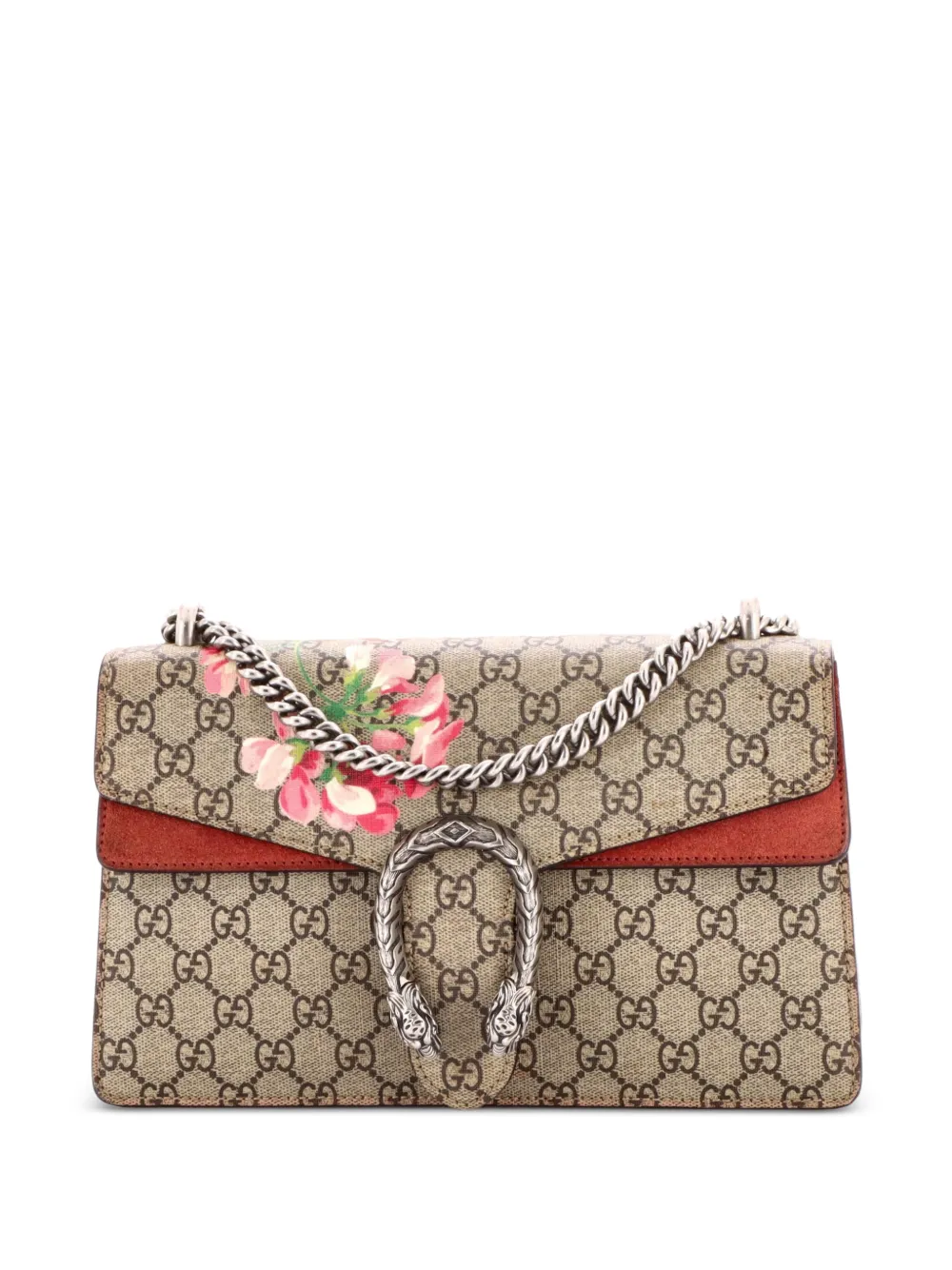 Gucci Pre-Owned Dionysus Bag Blooms Print GG Coated Canvas Small shoulder bag - Marrone