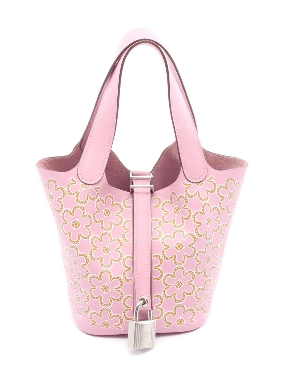 Hermès Pre-Owned 2022 Micro Swift Lucky Daisy Picotin Lock 14 handbag - Rosa