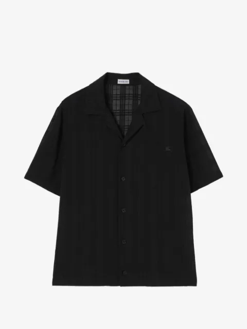 Burberry relaxed fit Check cotton voile shirt
