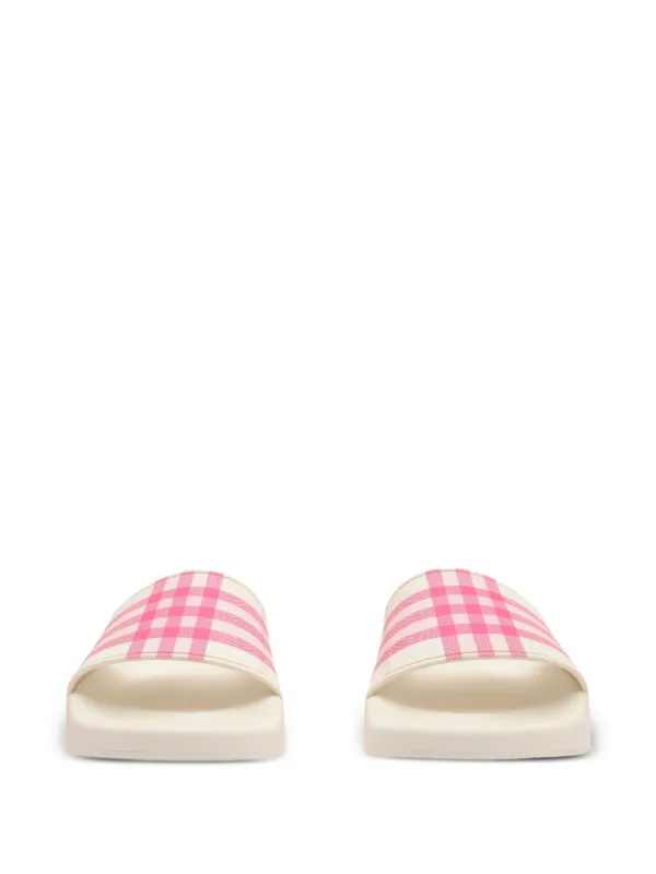 Burberry チェック サンダル | ニュートラル | FARFETCH JP