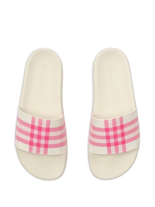Burberry チェック サンダル | ニュートラル | FARFETCH JP