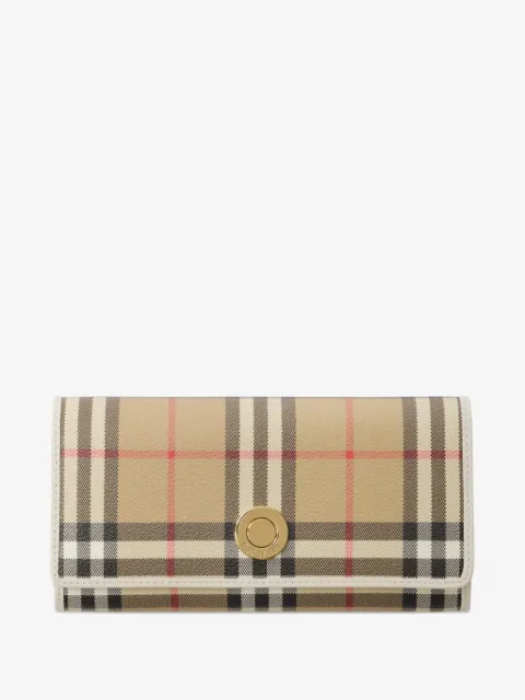 Burberry cartera continental con motivo de cuadros