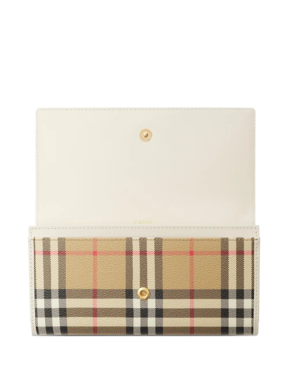  Burberry Check Continental Wallet - Neutrals 
