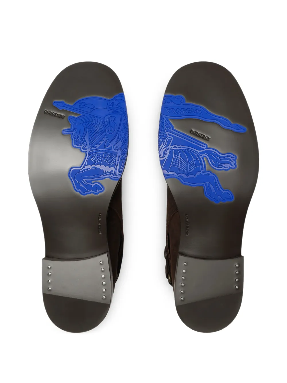 Burberry Ledger gewaxte suède laarzen Bruin