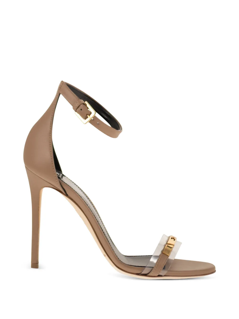 Elisabetta Franchi ankle-strap leather sandals - Nude
