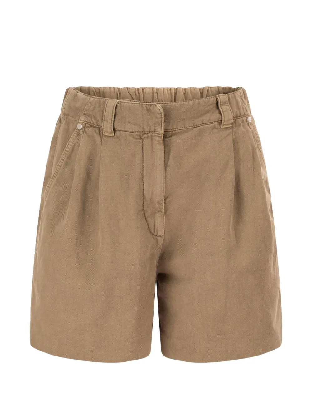 Brunello Cucinelli patch-pocket mini shorts - Marrone