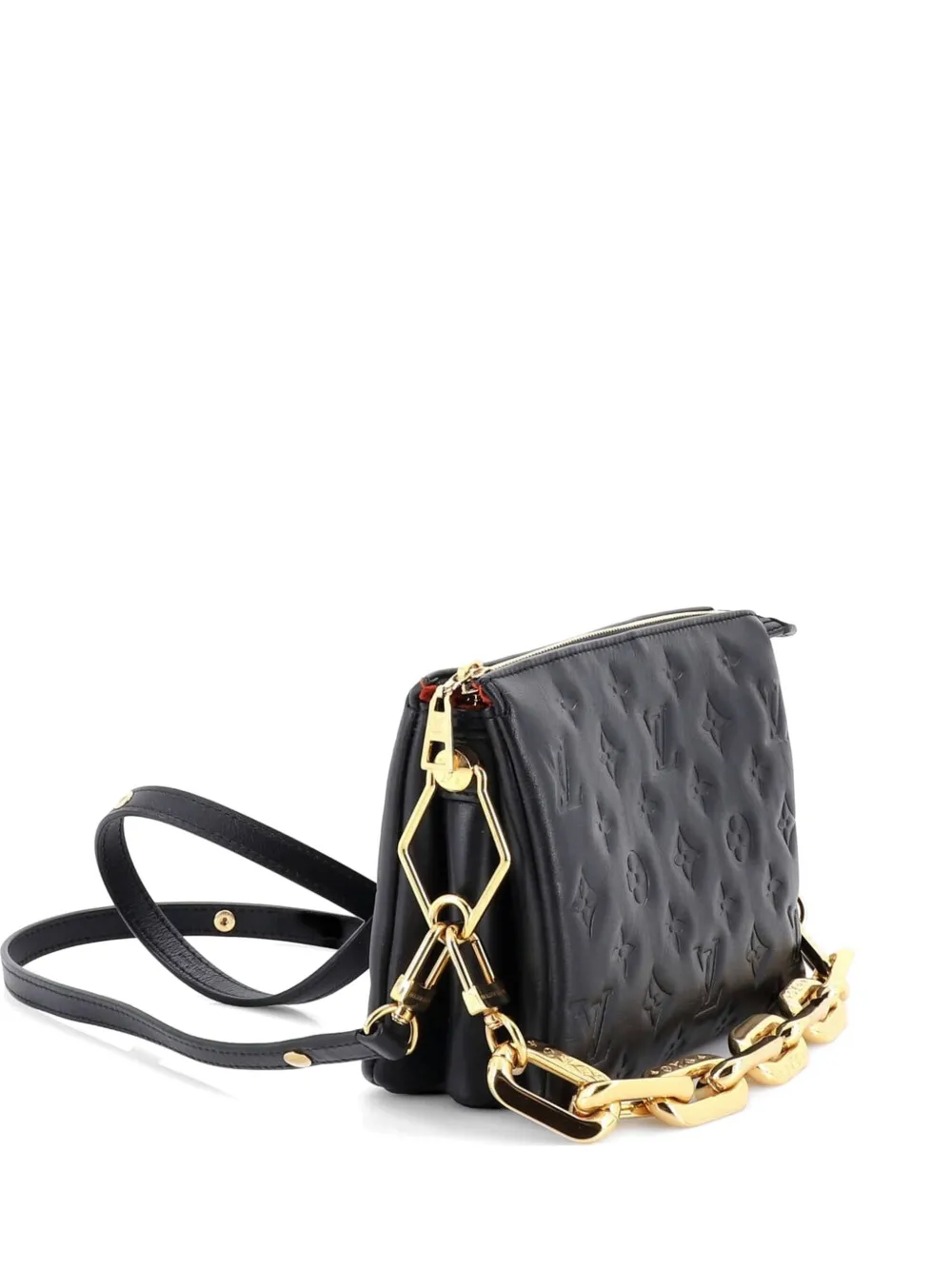 Louis Vuitton Pre-Owned Coussin Bag Monogram Embossed Lambskin BB crossbody bag - Schwarz