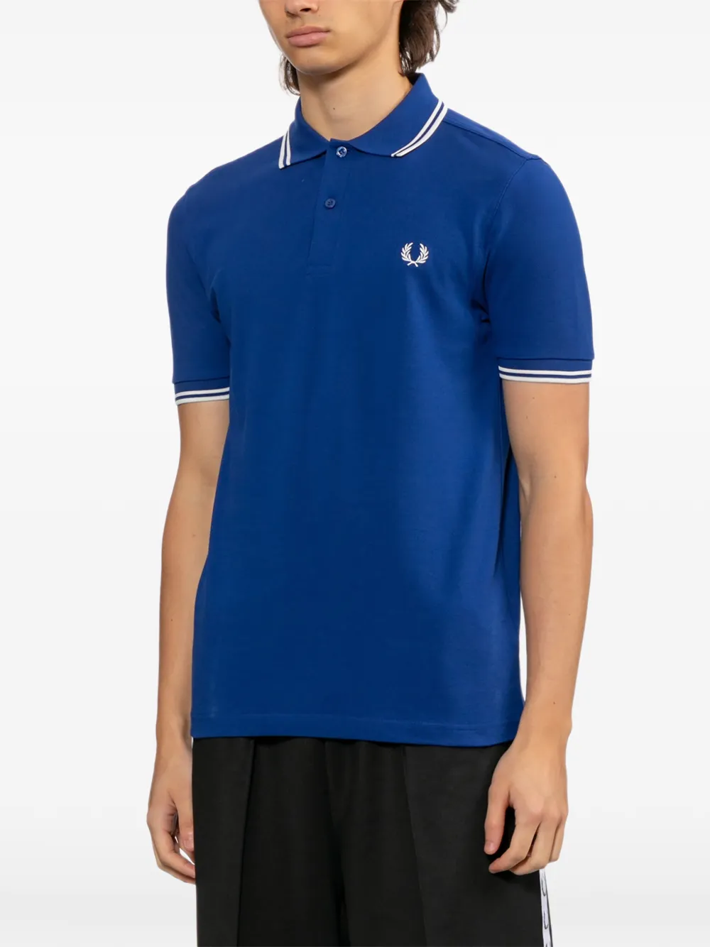 Fred Perry Poloshirt met geborduurd logo Blauw