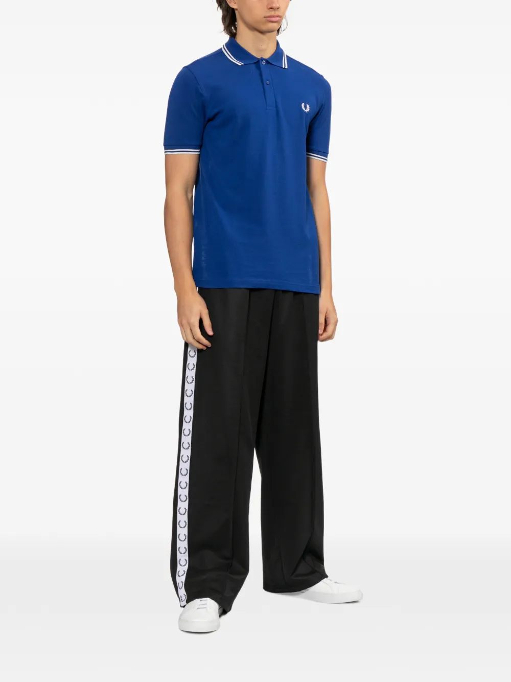 Fred Perry Poloshirt met geborduurd logo Blauw