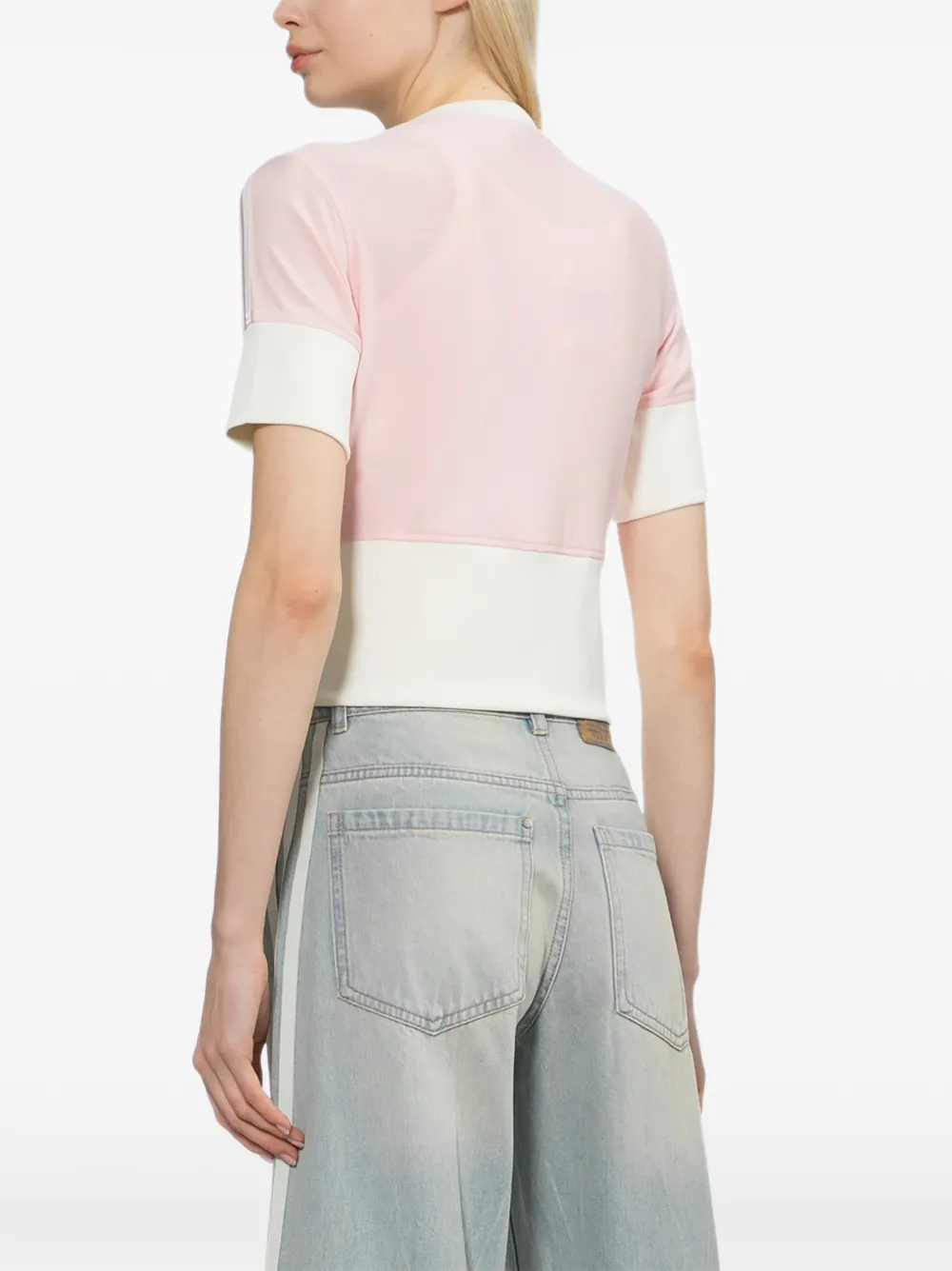 adidas T-shirt met V-hals Roze