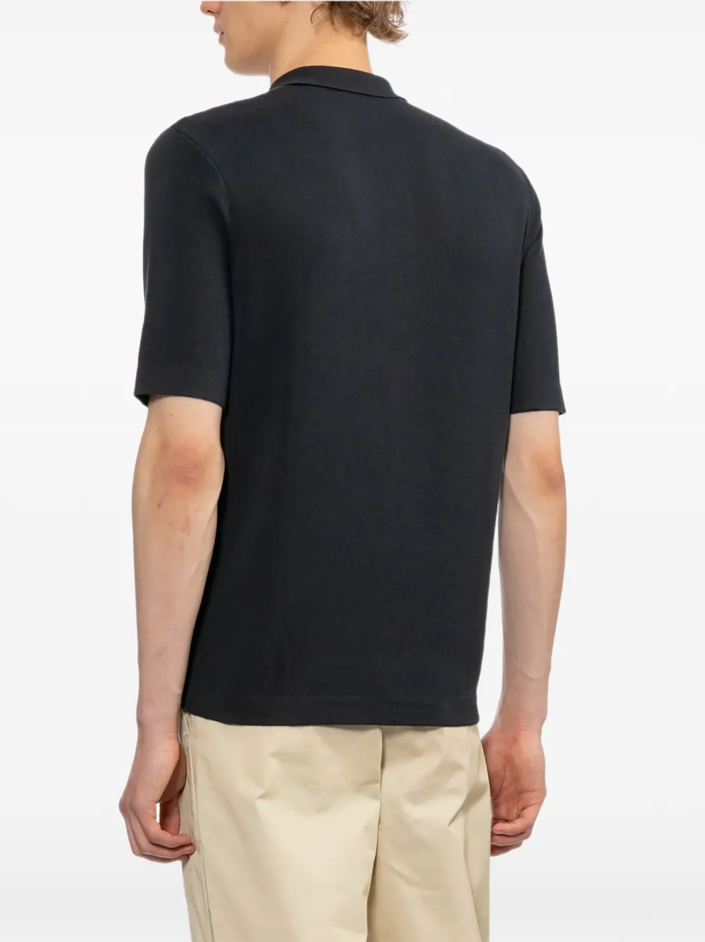 Fred Perry Overhemd met korte mouwen en geborduurd logo Blauw