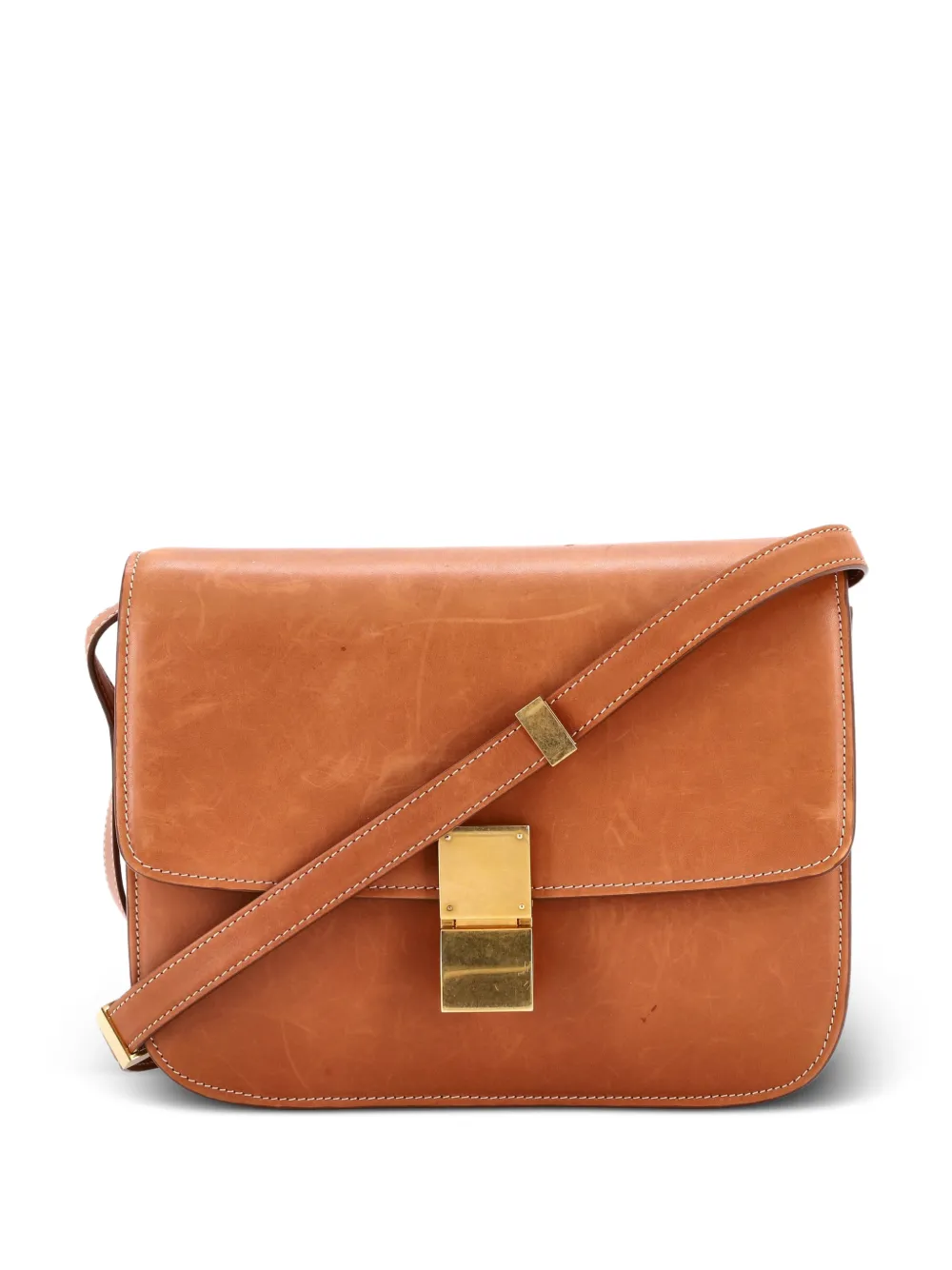 Celine Pre-Owned Classic Box Bag Smooth Leather Medium crossbody bag - Marrone