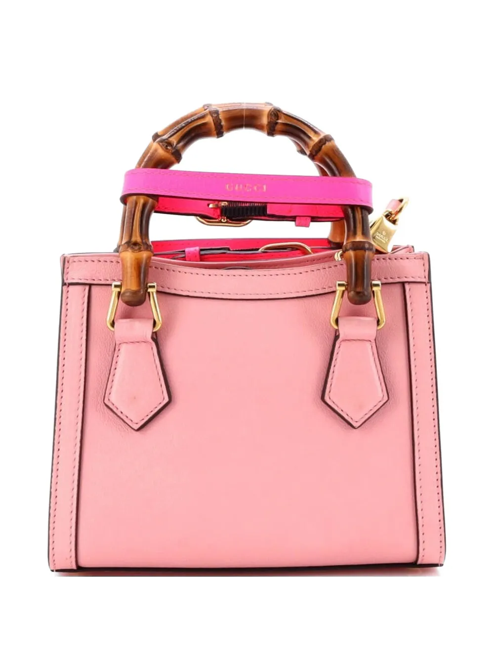 Gucci Pre-Owned ダイアナ NM バンブーハンドル トート レザー ミニ