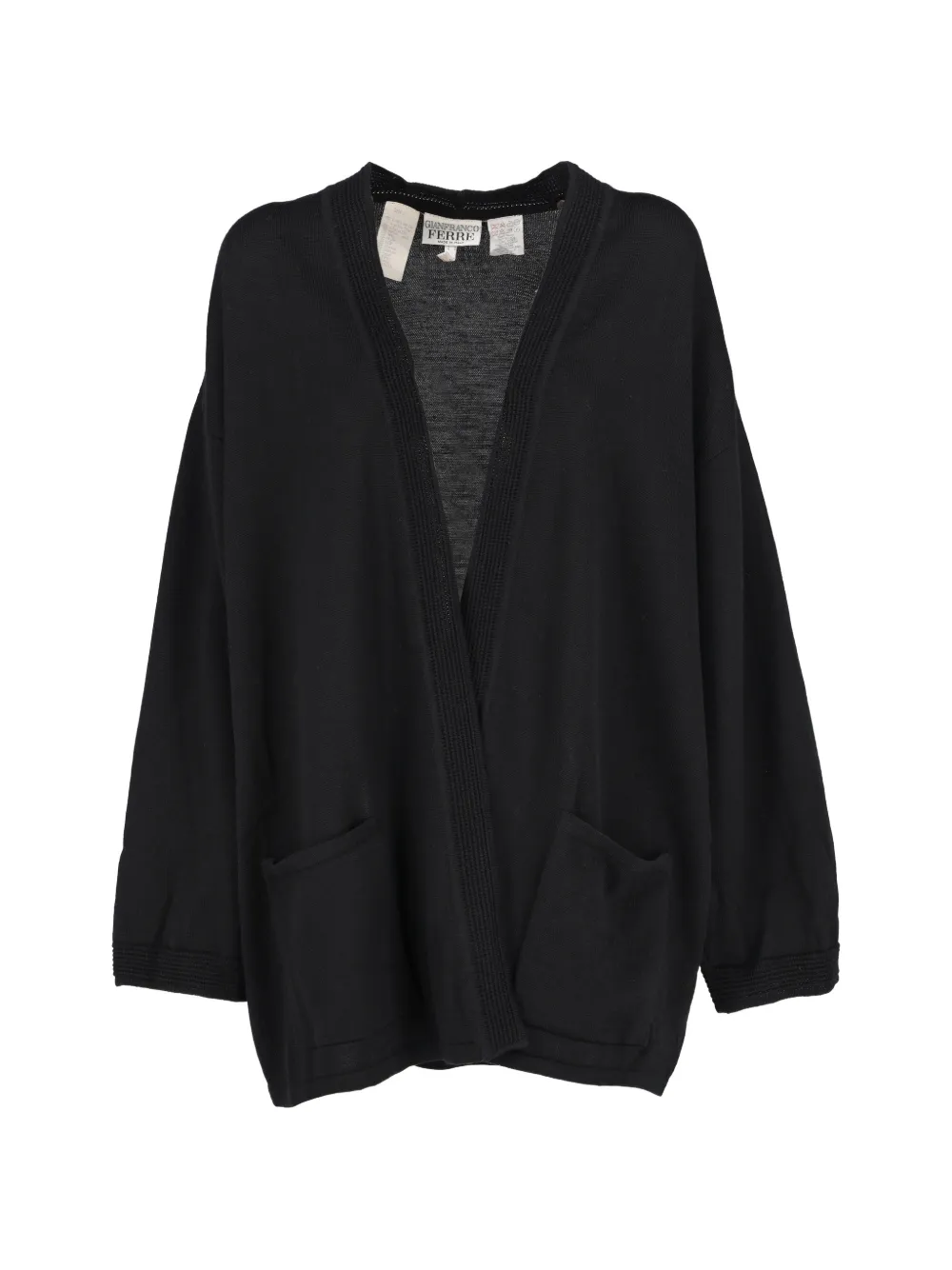 Gianfranco Ferré Pre-Owned extra-fine knitted cardigan - Nero