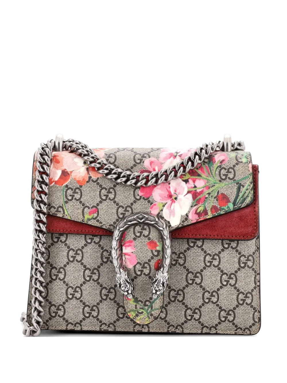 Gucci Pre-Owned Dionysus Bag Blooms Print GG Coated Canvas Mini shoulder bag - Marrone