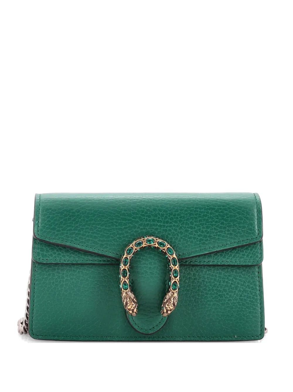 Gucci Pre-Owned Dionysus Bag Leather Super Mini clutch bag - Verde