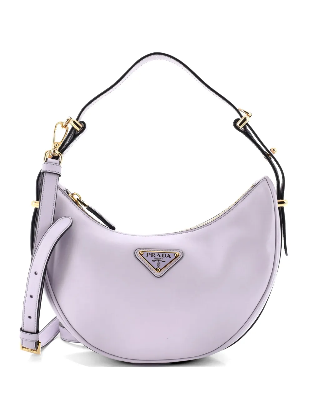 Prada Pre-Owned Arque Half Moon Leather Small hobo bag - Viola