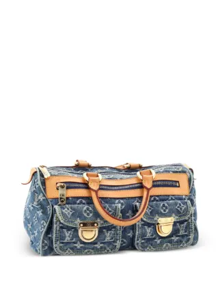 Louis Vuitton Pre-Owned Neo Speedy Bag Denim Handbag | Blue