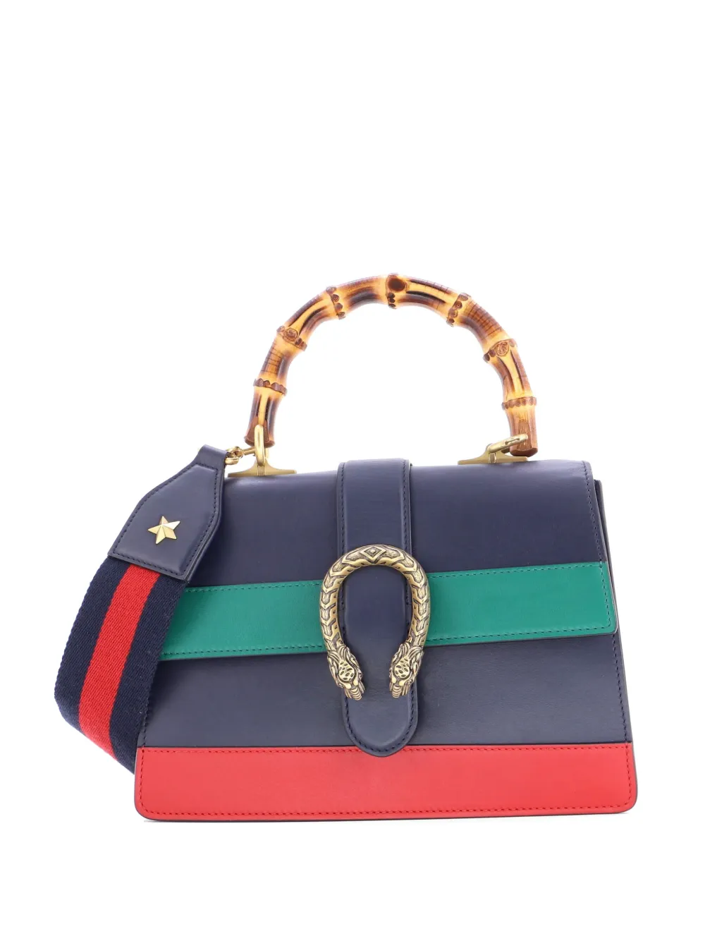 Gucci Pre-Owned Dionysus Bamboo Top Handle Bag Colorblock Leather Medium satchel - Multicolore