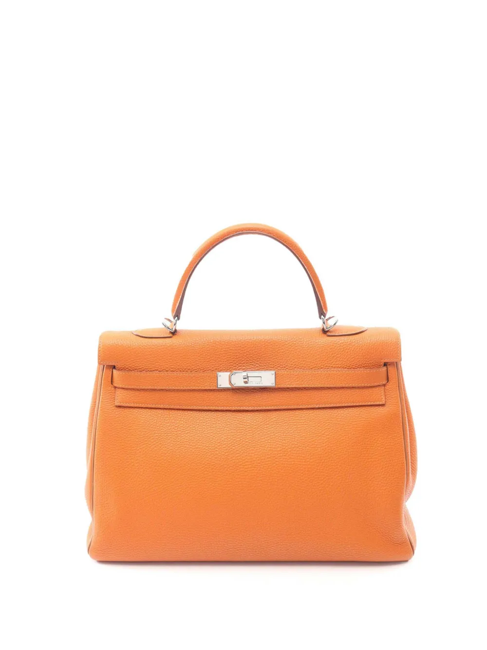 Hermès Pre-Owned 2005 HERMES Kelly 35 Togo leather leather Togo leather Orange Brown Gold Potiron orange Used Women handbag - Arancione