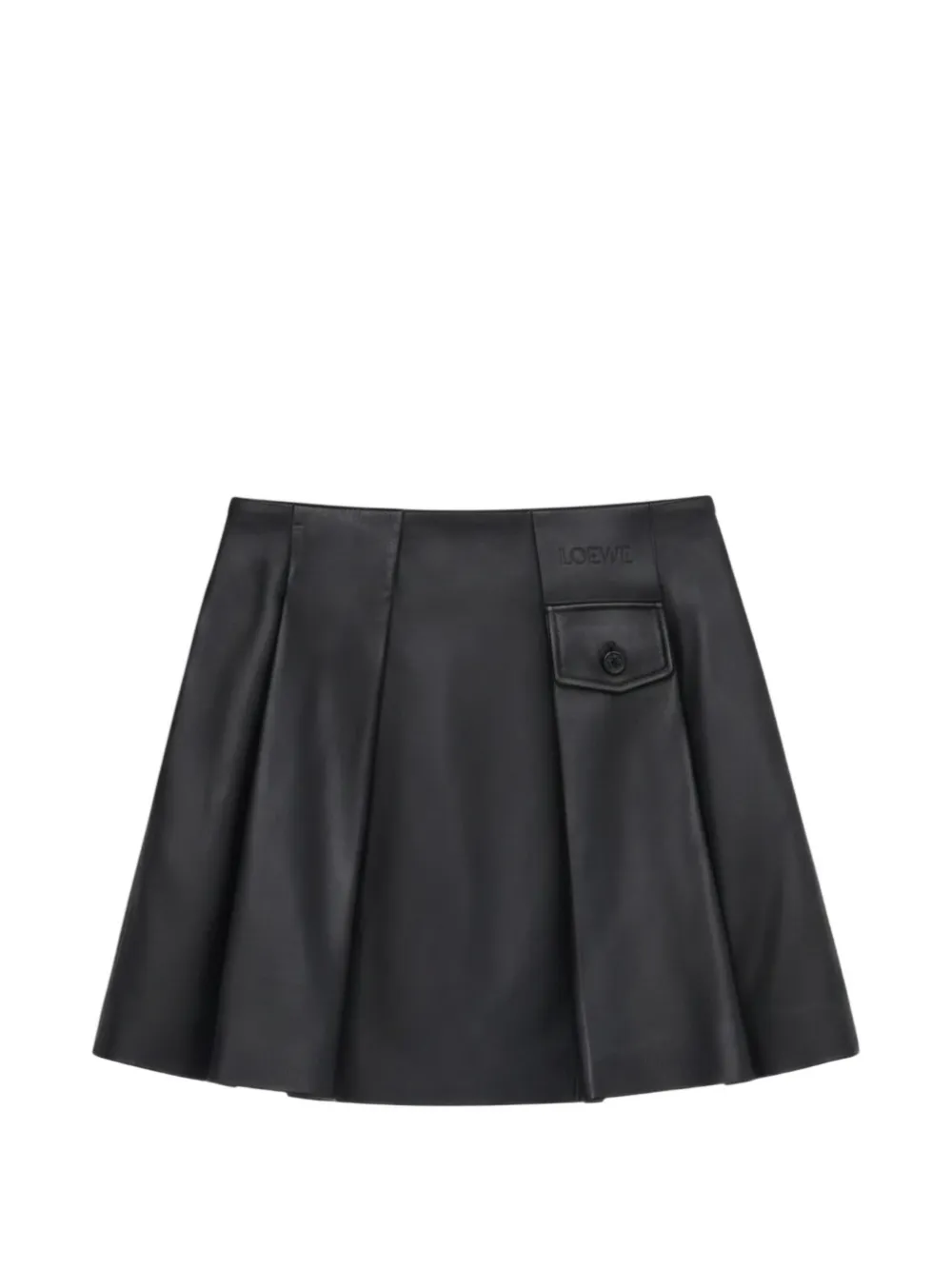 LOEWE pocket pleated mini skirt - Nero