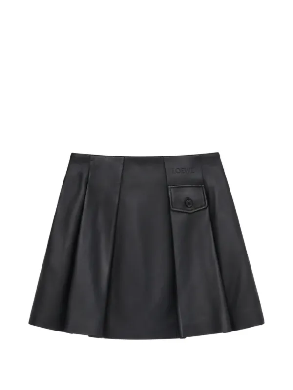 Loewe Pocket Pleated Mini Skirt in Black