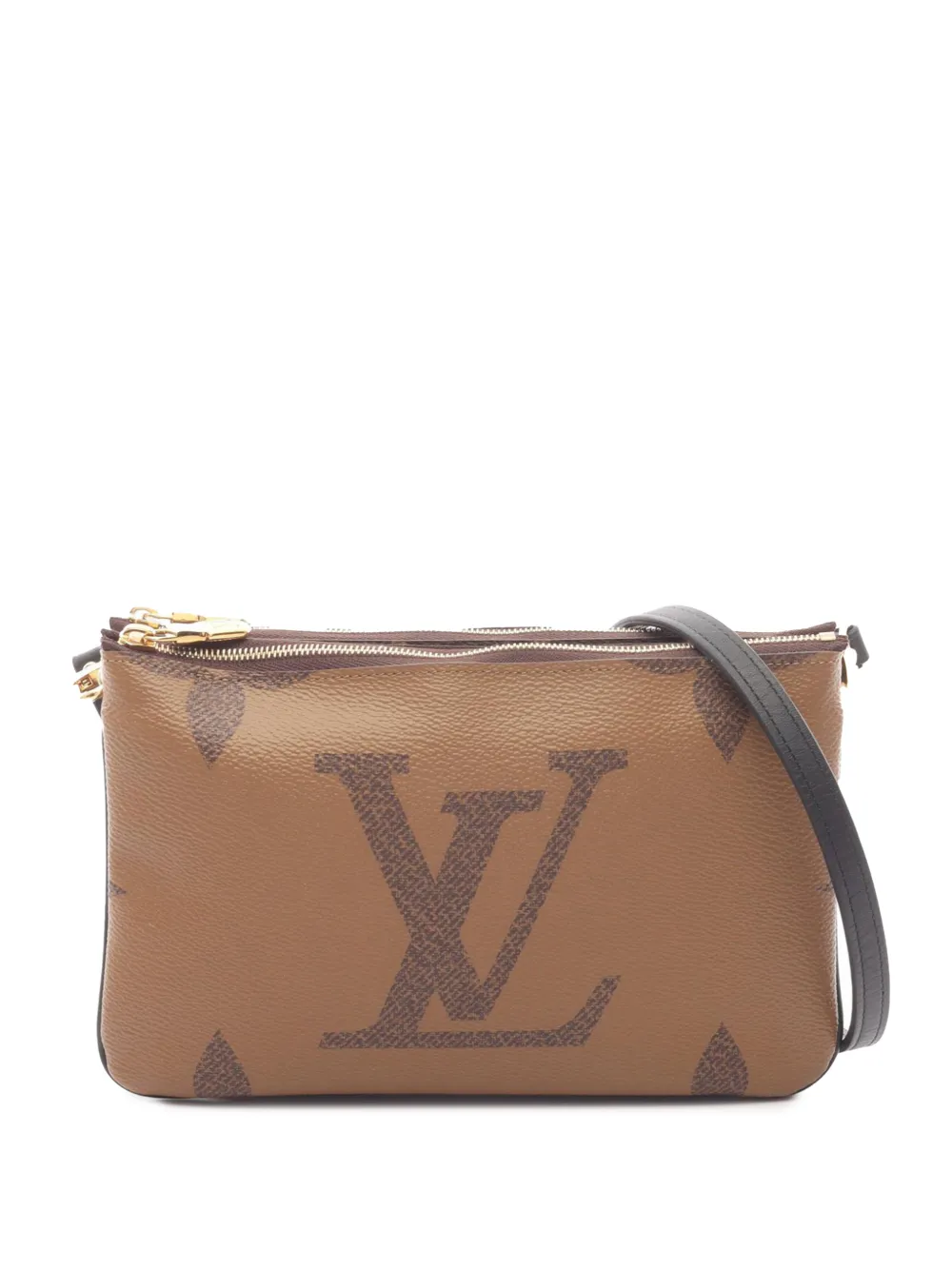 Louis Vuitton Pre-Owned 2020 Monogram Giant Reverse Double Zip Pochette crossbody bag - Marrone