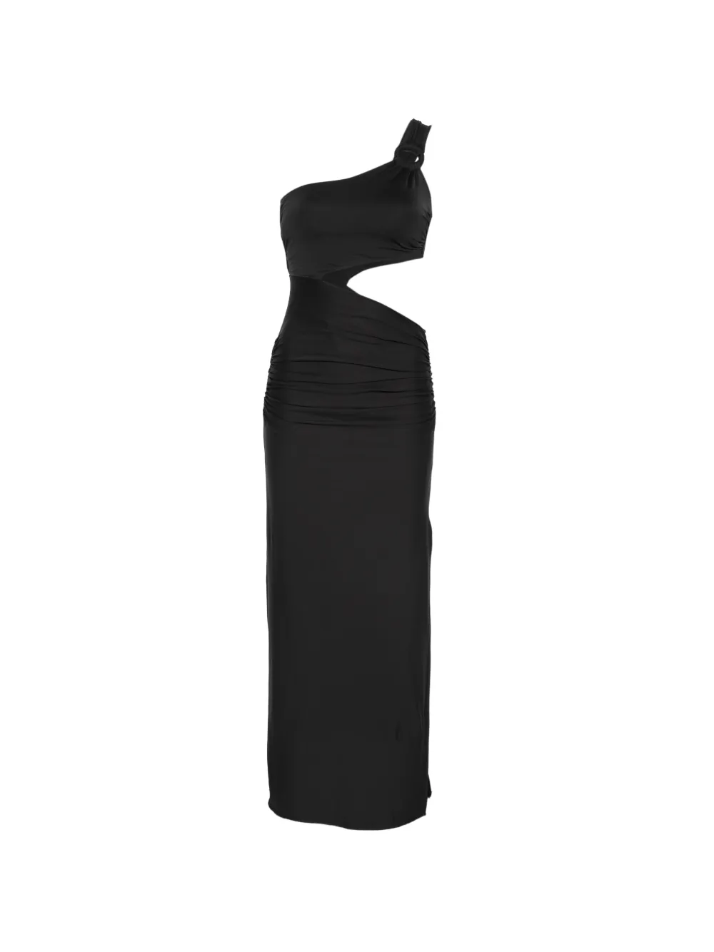 Fisico one-shoulder maxi dress - Nero