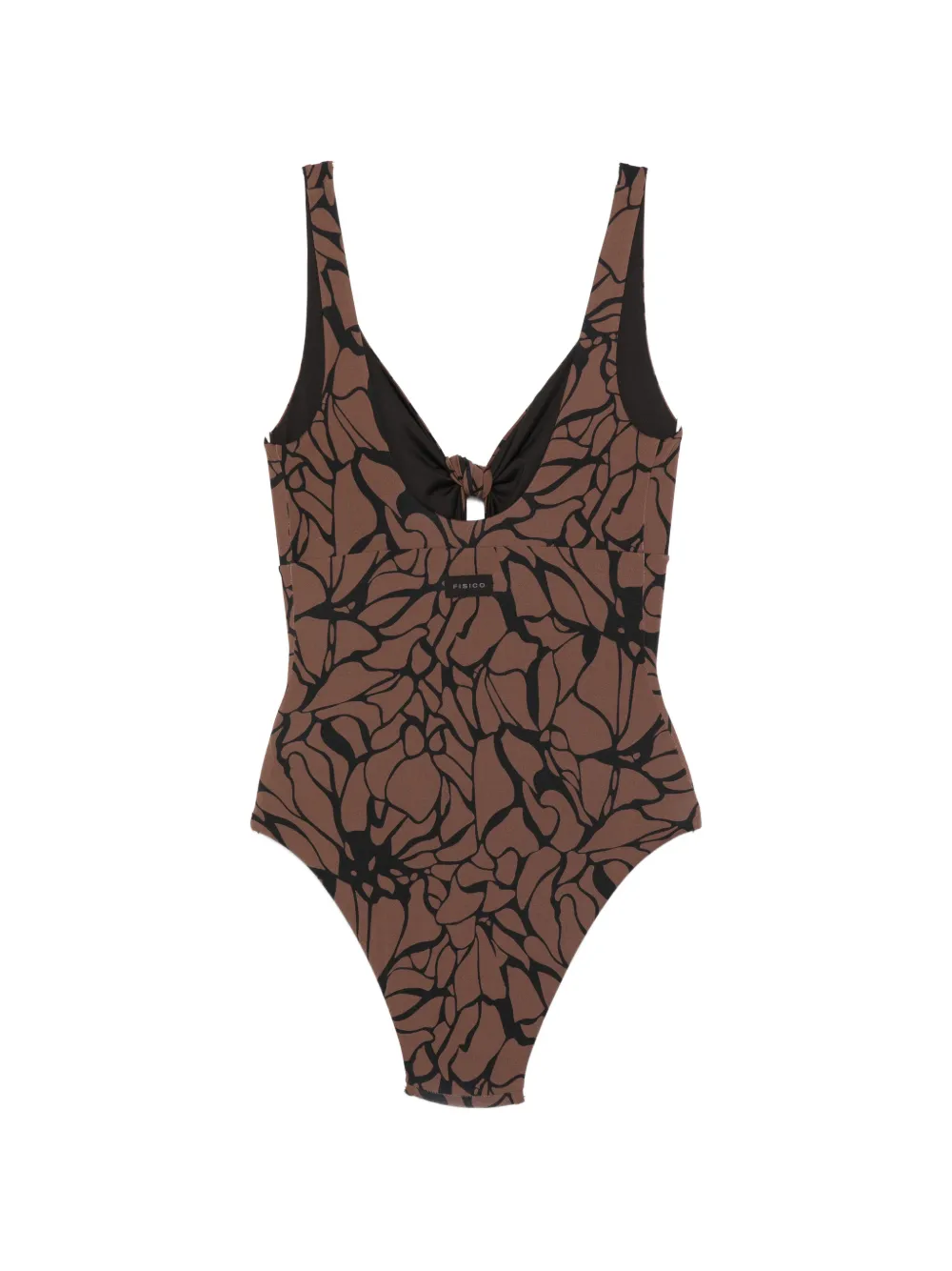  Fisico Tie-detail Swimsuit - Brown 
