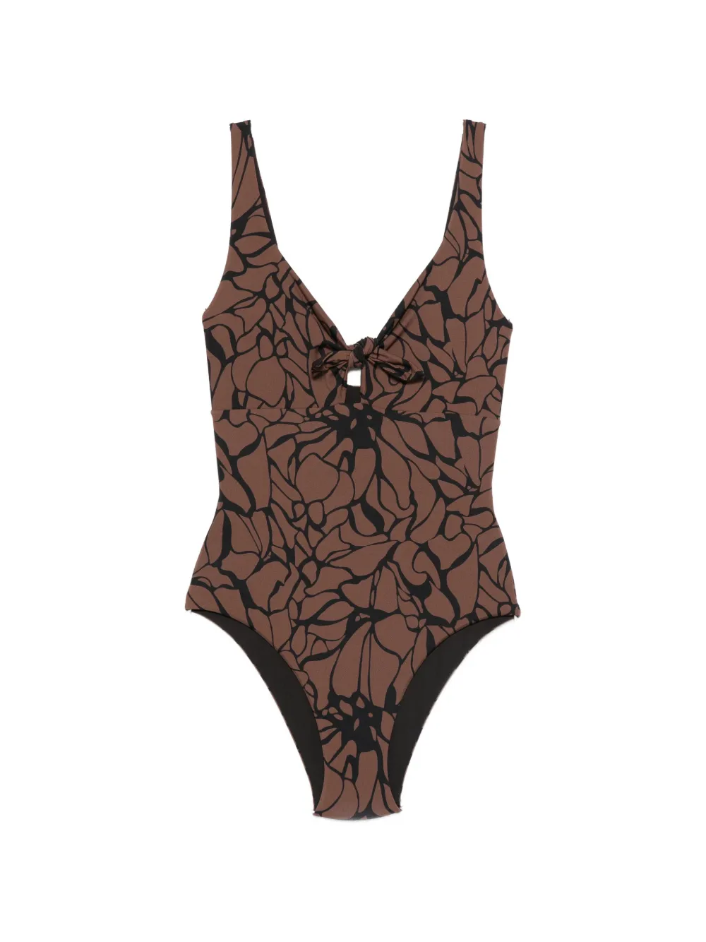 Fisico tie-detail swimsuit - Marrone