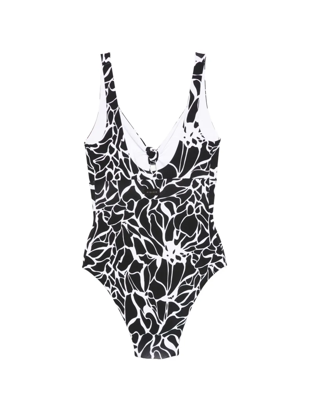  Fisico Knot-detail Swimsuit - Black 