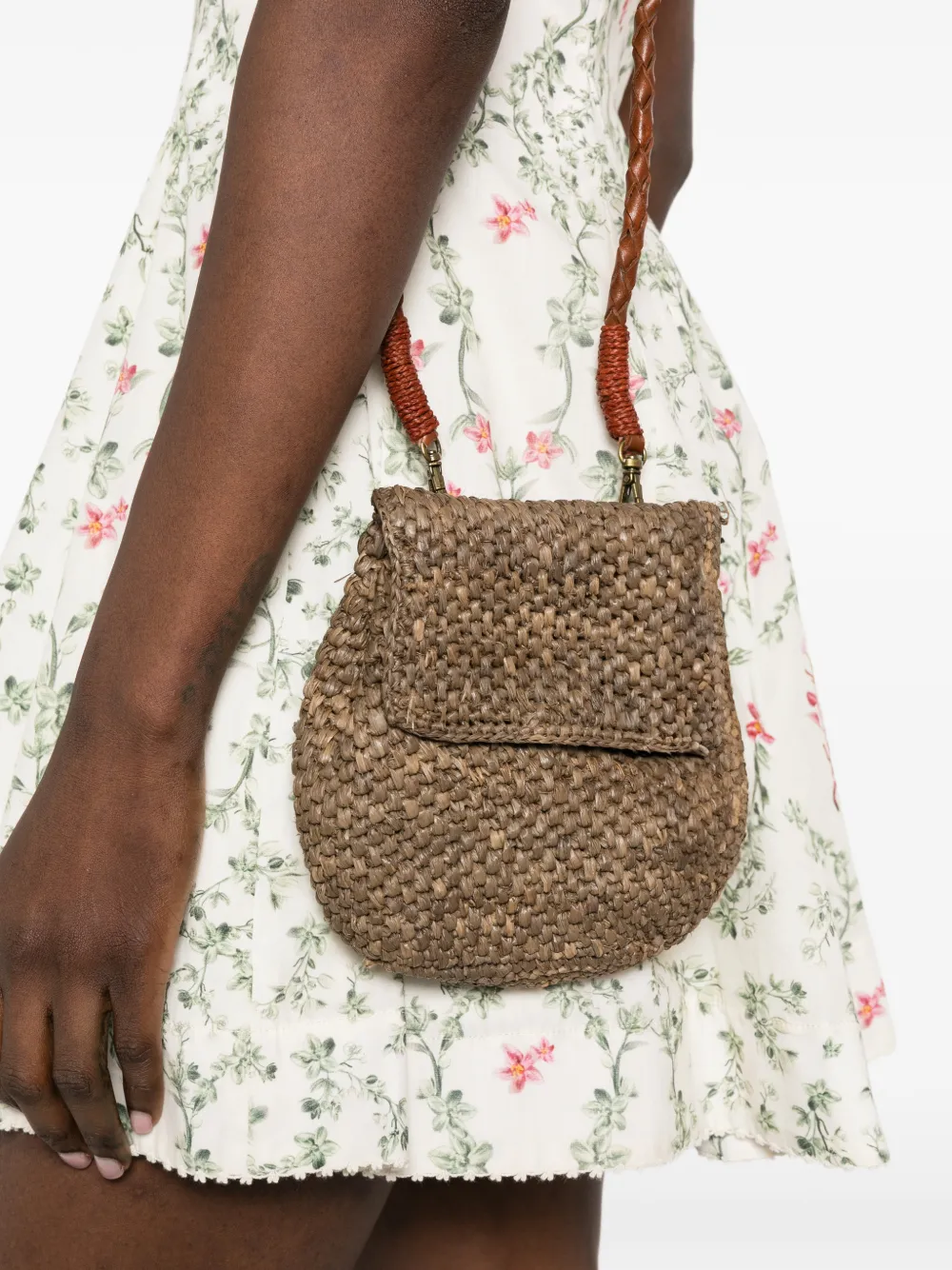 IBELIV Zaz geweven crossbodytas Bruin