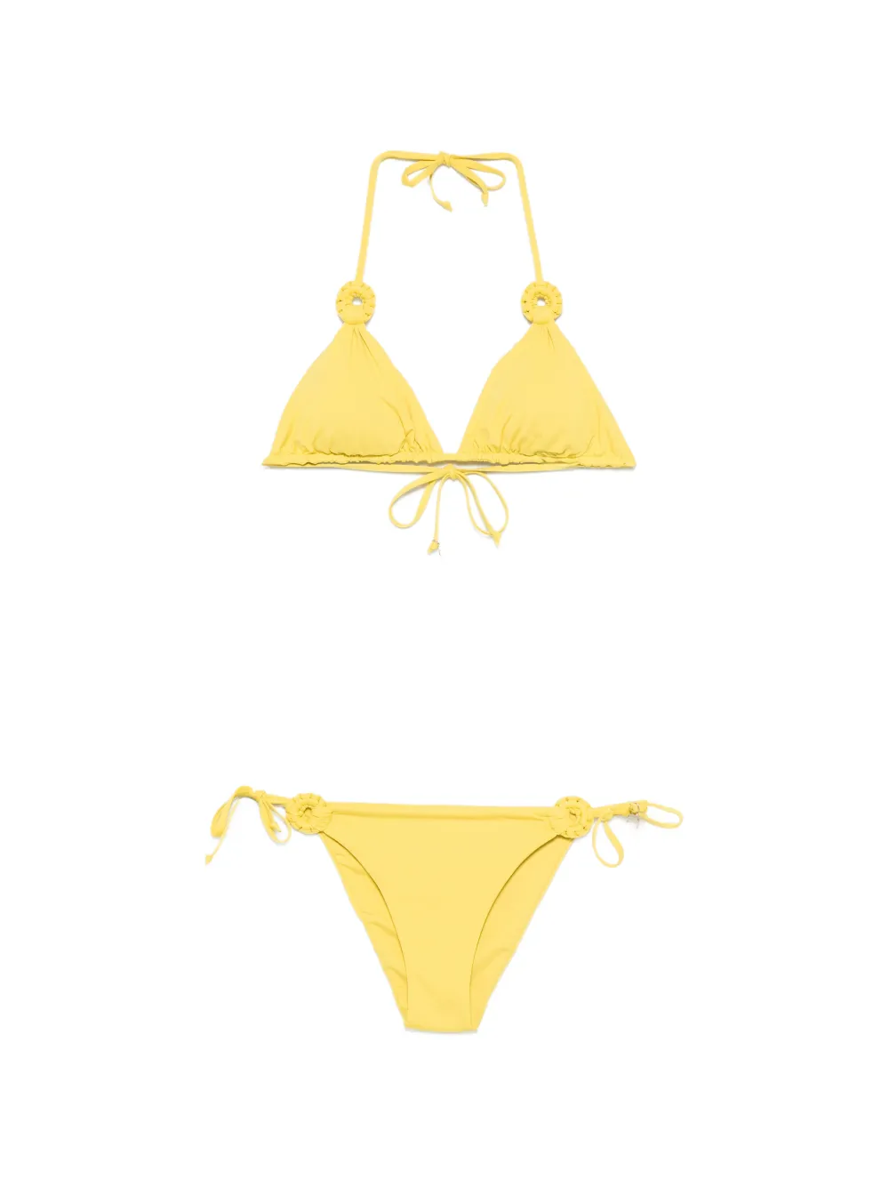 Fisico crochet-detail bikini - Giallo
