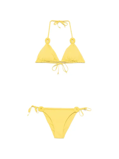 Fisico crochet-detail bikini 