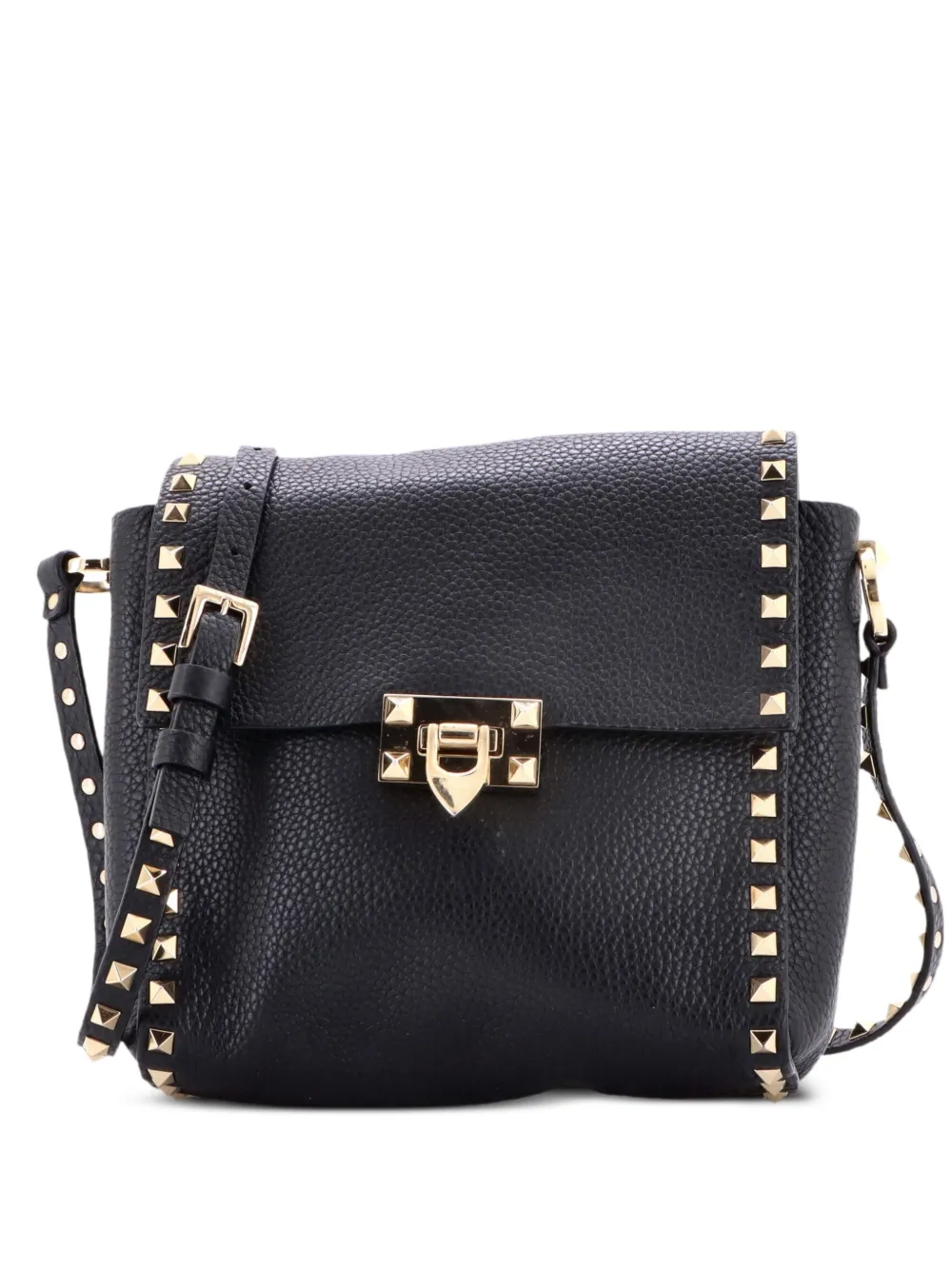 Valentino Garavani Pre-Owned Rockstud Vertical Leather Small crossbody bag - Nero