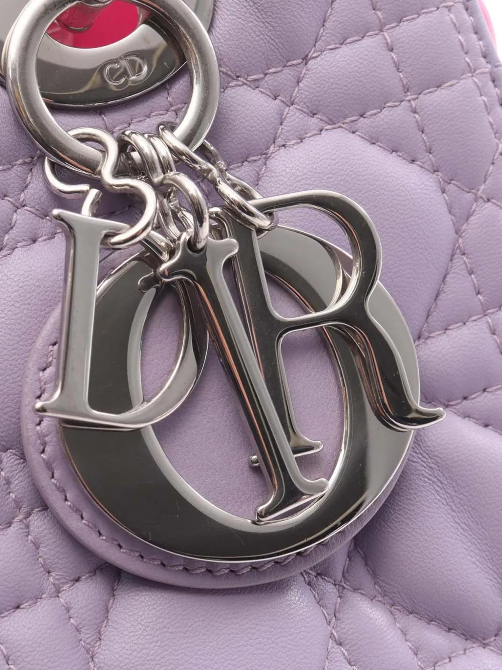 2010-2026 Medium Bicolor Lambskin Cannage Lady Dior Satchel