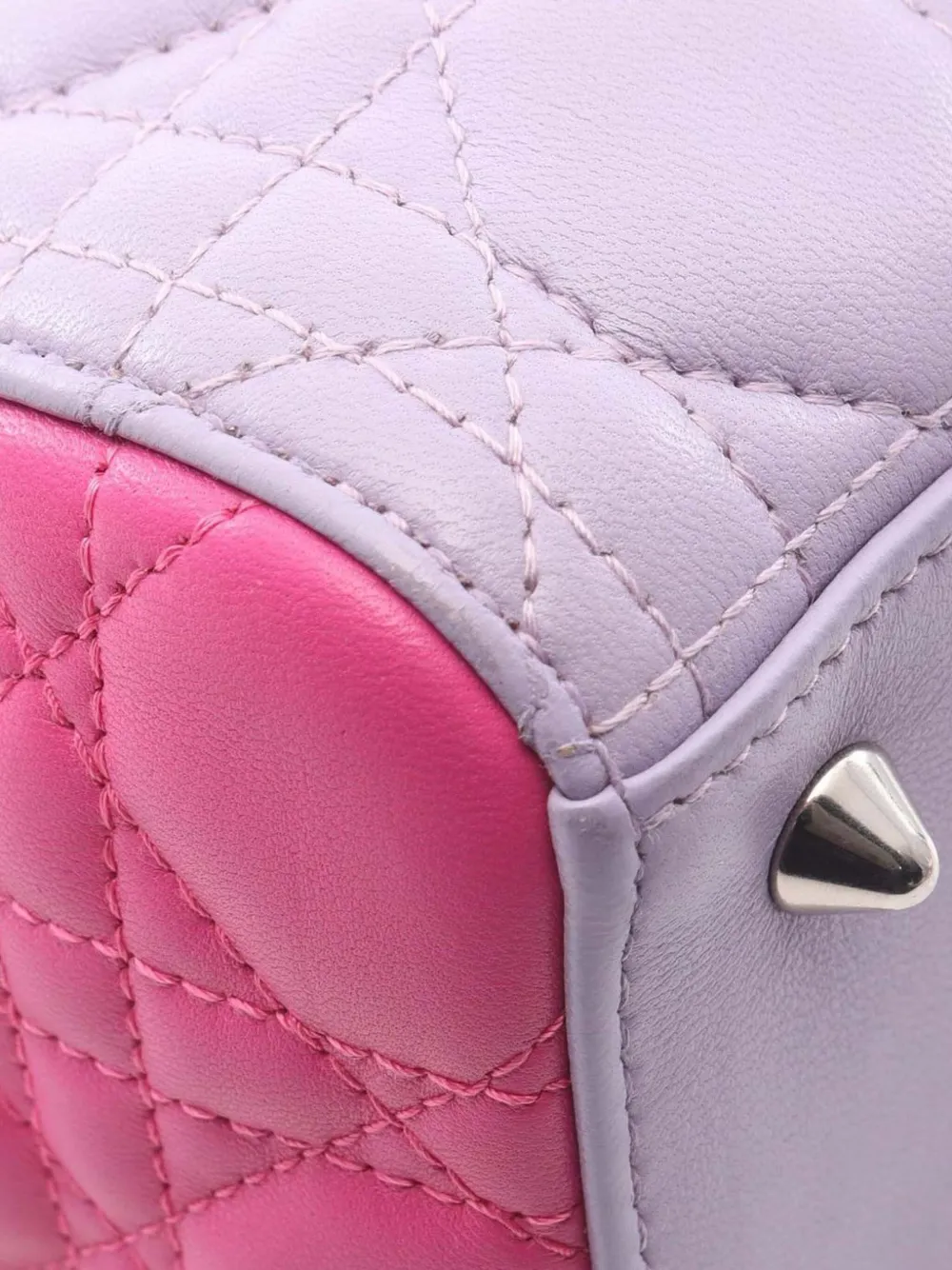 2010-2026 Medium Bicolor Lambskin Cannage Lady Dior Satchel